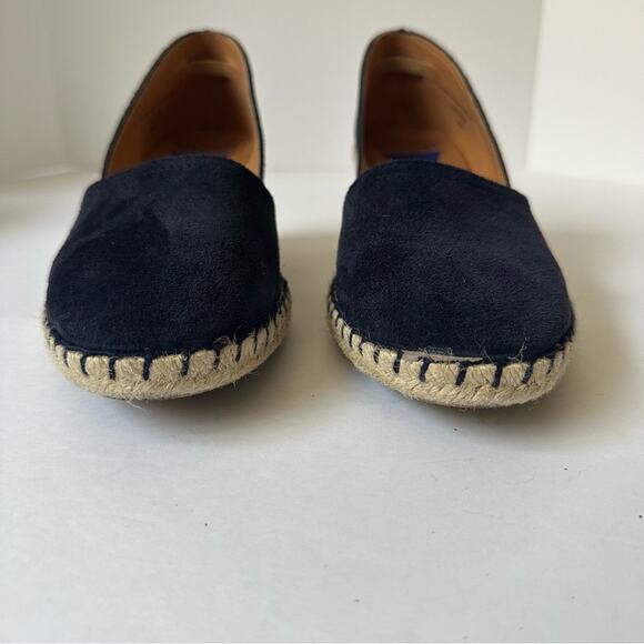 Verbenas Mamen Serraje Espadrilles size EU 39 Marine Blue Tan Wedges - Picture 4 of 13